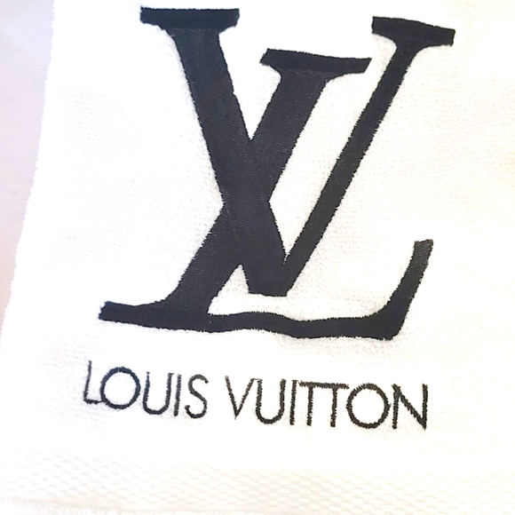 Embroidered LV Hand Towel - Picture 3 of 3